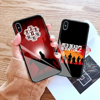 WEBBEDEPP igre Red Dead Redemption 2 Stekleni Primeru Telefon za Apple iPhone XR X XS Max 6 6S 7 8, Plus 5 5S SE