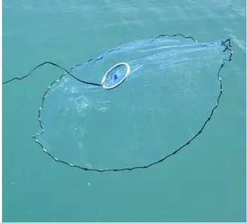 Finefish Aluminija obroč ZDA cast mreže 2.4 m -4.8 m enostavno vrgel letenje ribolov neto orodje majhne očesa zunanji strani vrgel v ulov rib omrežja