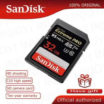 SanDisk Extreme PRO SD kartica 32GB 64GB 128GB SDHC SDXC UHS-I Class 10 95MB/s V30 Pomnilniško Kartico carte sd za Digitalni fotoaparat
