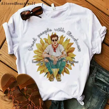 Zdravljenje Ljudi Z Dobroto Natisnjeni Harry Styles T-shirt Cvet Metulj Dame Tee Vrhovi 2020 Poletje Harajuku Ženski 90. letih Tshirt