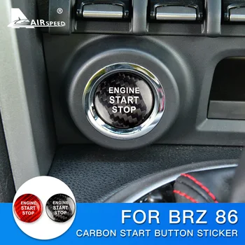 HITROSTI za Subaru BRZ Toyota 86 Pribor Ogljikovih Fibe Nalepke Notranje Trim Motor Avtomobila Start Gumb za Vžig Pokrov Naprave