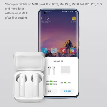 Original Xiaomi Air2 SE TWS Res Brezžične Stereo Bluetooth Slušalke Slušalke Sinhrono Povezavo Nizko Las 20h Dolgo Pripravljenosti Z Box