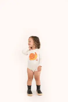 NOVA Jesen pomlad TAO Baby Bodysuits za Malčke Boys Girls Srčkan Fox Pes Dolg Rokav Jumpsuits Baby Otrok Bombaž Oblačila