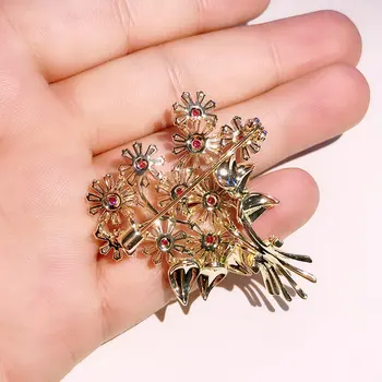 SINZRY Hotsale Kubičnih cirkon mikro tlakovane daisy cvet broška pin lady epoksi obleko, nakit, pribor