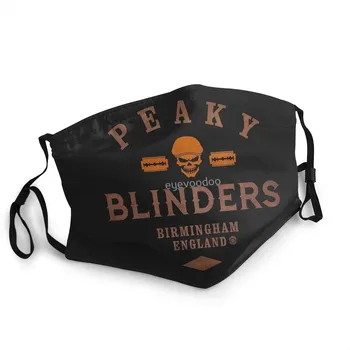3d Tiskanje Črno Masko Peaky Blinders Tommy Shelby Pm2.5 Filter za Masko Usta Meri Fantje/dekleta Dihanje Keychain Ženske/moške Maske