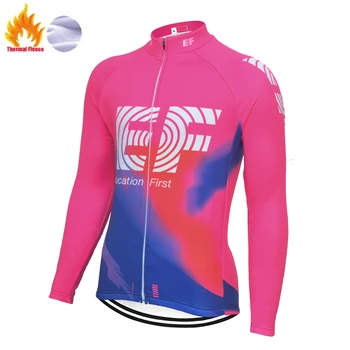 2019 EF Pozimi camisa de ciclismo novo maillot ciclismo invierno hombre Long Sleeve jersey Jahanje Jersey Toplo