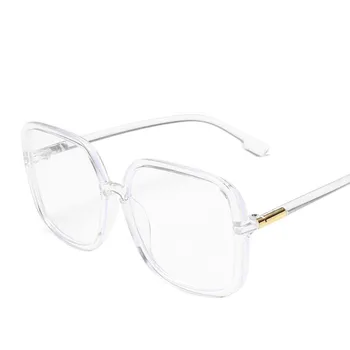 Anti Modra Svetloba Prevelik Kvadratni Okvir Očal Znamke Oblikovalec Black Big Eyeglass Slik Visoke Kakovosti, Jasno, Leče Očala