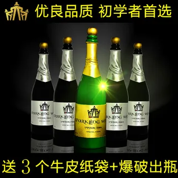 Novo Vanishing Steklenico Šampanjca čarovniških trikov iz LATEKSA((Črne ali Zelene) Steklenico Vina Fazi close up Magic Trick Rekviziti Prevara