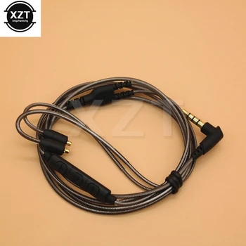 Kabel za Shure SE215 SE425 SE535 SE846 UE900 Vrat, Zamenjava MMCX Kabel usb Kabel, Slušalke skladu Kabli z Mikrofonom za iphone, Samsung