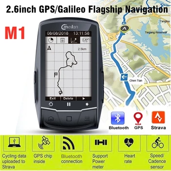Meilan GPS Kolesarski Računalnik Prsih Brezžični Monitor Srčnega utripa, Hitrosti /Kadence Senzor Kolo merilnik Hitrosti, Bluetooth 4.0 ANT prevožene poti