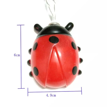 USB/Battery Powered Ladybugs Led Niz Vila Svetlobo na Prostem Vrt Ograje Teras Božič Garland nočne Luči Počitnice Dekorativni
