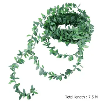 7.5 m Umetno Garland Listje Zeleno Listje, Simulirano Trta za Stranko Poroko Slovesnosti DIY Trakovi