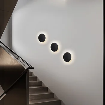 8W 12W 15W Rov Moderne Stenske svetilke zaprtih spalnica oltarja stenske luči pravokotnik okroglo obliko belo črno pobarvane domačo Razsvetljavo
