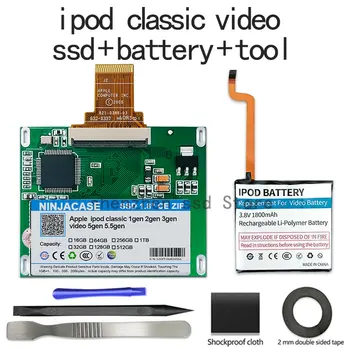Novi SSD 32 G 64 G 128G 256G 512G 1TB Za Ipod classic 7Gen Ipod video 5. Zamenjajte MK3008GAH MK8010GAH MK1634GAL Ipod HDD brezplačno orodje