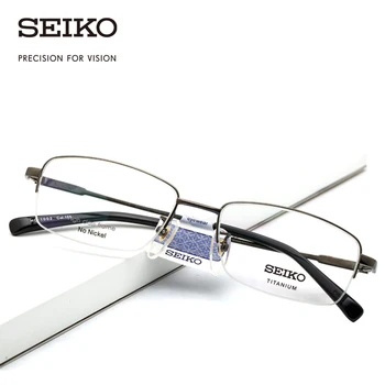 SEIKO Eye Glasses Okvir za Moške Zlata Platišča Optični Titana Očala Kvadratnih Dioptric Očala Očala za Človeka HC1002