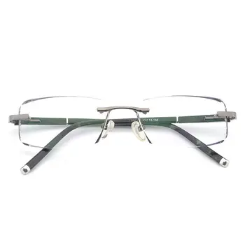 Reven Jate R58003 Zlitine Rimless Diamantno Rezanje Človek Očal Okvir Optičnega Recept Očala Moški Modni Očala