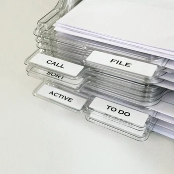 Shranjevanje datotek Polje Dokument Rack Organizator Pladenj Stackable za Revijo Papir Urad VH99