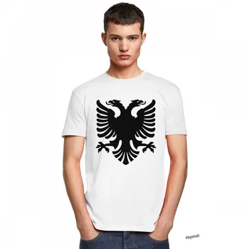Zastavo Albanija Orel Majica s kratkimi rokavi Moški Bombaž albanske Ponos Tee Vrhovi okoli Vratu Poletje T-shirt Kratek Rokav Priložnostne Tshirt Darilo
