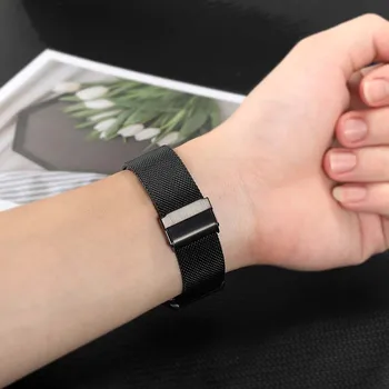 Edinstven Milanese Watchband za Samsung Prestavi Fit 2 SM-R360 / Fit2 Pro SM-R365 iz Nerjavečega Jekla Watch Band Očesa Tkanine Traku Zapestnica