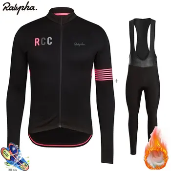 Ralvpha 2021 Rkc Cyclingwinter Toplo Runo Jersey hlače, Hlače z Oprsnikom Nastavite Ropa Ciclismo Lnvierno Kolesa moška Športna Oblačila Volne
