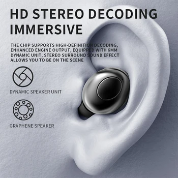 TWS 5.0 Bluetooth Slušalke Z Whirle Polnjenje Box Brezžične Slušalke Smart Touch Čepkov IPX6 Nepremočljiva Športne Slušalke
