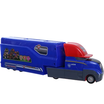 Španija Master Pes Reševanje Transporter Velik Tovornjak za Igrače Nastavite z Naključno 2 Kuža Model Otroci Igrače za Otroke, Rojstni dan, Darila za Fante