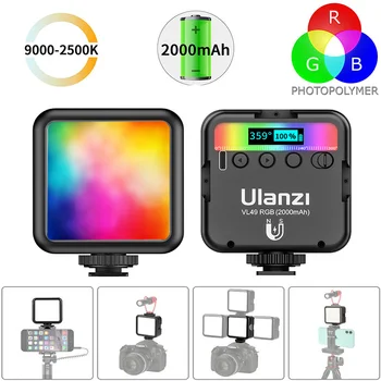 Ulanzi Mini RGB LED Luči S Stojalom Selfie Barvite Fotografije Razsvetljava za TikTok Vlogging Kratek Video YouTube Živo Vlog