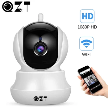 QZT Brezžična IP Kamera, Wifi Notranja Mini Pes Pet Kamero Nadzora, Night Vision Baby Monitor Smart Home Security Kamera 1080P