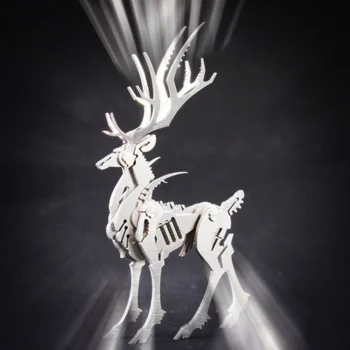 3D DIY iz Nerjavečega Jekla Sestavljeni Odstranljivih Kovinskih Elk Model Puzzle Sestavljanke Doma Okraski Najboljše Darilo