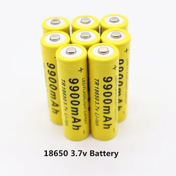4pcs/Veliko 18650 baterijo 3,7 V 9900mAh polnilna liion baterija za Led svetilko, Baklo batery litio baterija+ Brezplačna Dostava