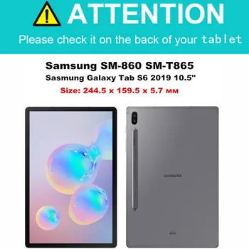 Tablični Shockproof Težka Oklep Primeru Samsung Galaxy Tab S6 10.5 2019 T860 T865 SM-T860 SM-T865 Barvno valovanje podporo pokrova