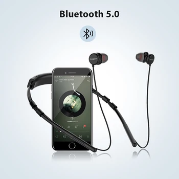 Cowin HE6 Brezžične Slušalke Bluetooth 5.0 Slušalke Športne Čepkov za Vožnjo vgrajeni Mikrofon z Magnetno Povezava