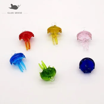 Ročno steklo, ornament Akvarij dekorativne Figurice Miniaturni morski Pes, delfinov, levo in desno, morski lev, kitov, Morskih živali, Obesek