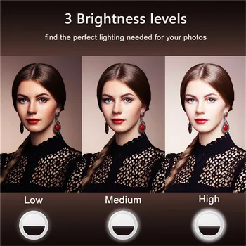 LED Obroč Svetlobe Za Mobilni Telefon Video, USB Charge Razsvetljavo Selfie Krepitev Obroč Lučka Ringlight Za YouTube /Fotograranje