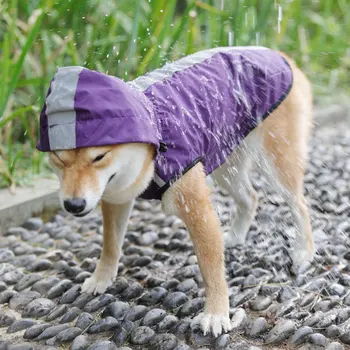 Nepremočljiva Pet majhen Pes dežni Plašč Velik Pes Oblačila Prostem Telovnik Plašč kužek hooded Dež Suknjič Reflektivni Big dog poncho očesa