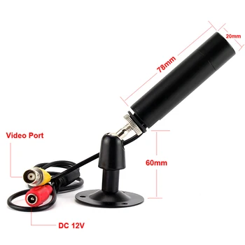 HD 1000TVL HD Barvni CMOS tipalo CCD Mini Bullet Varnostne Kamere za 3,6 mm objektiv 800TVL CVBS CCTV nadzorna Kamera z Nosilcem