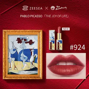 ZEESEA Šminka Picasso Serije Dolgotrajen Mat Nepremočljiva Žamet Non-stick Skodelice Naravnega Make Up Nove Ustnice Stick
