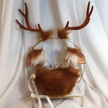 Novo Elk Anime simulacije zver uho zver rep volk uho mačje uho fox uho, lase hoop po meri COSPLAY
