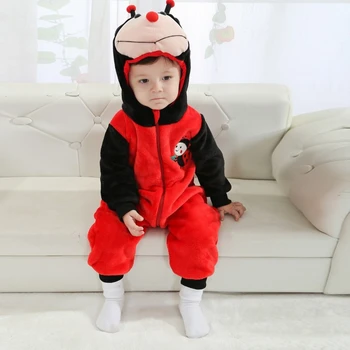 Dojenček Fant Dekle Hooded igralne obleke Živali Cosplay Kostum Novorojenega Dojenčka Jumpsuit ladybug Oblačila