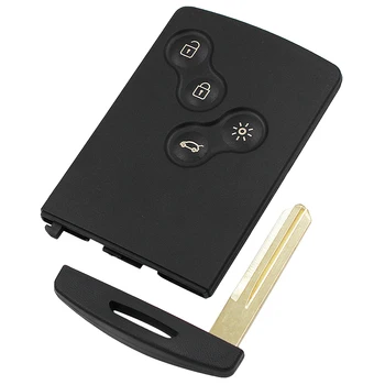 4 Gumb Pol Smart Remote Key Smart Avto Ključ Fob 433MHZ PCF7941 / PCF7961 Čip (Po Trgu) Nerezane Rezilo za Renault Koleos