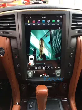 13.6 palčni Avto radio multimedijski predvajalnik HD Navpično zaslon Za-LEXUS LX570 2007-Android Tesla slog avto avdio video predvajalnik