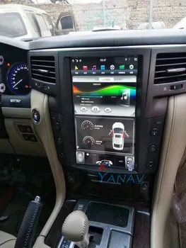 13.6 palčni Avto radio multimedijski predvajalnik HD Navpično zaslon Za-LEXUS LX570 2007-Android Tesla slog avto avdio video predvajalnik