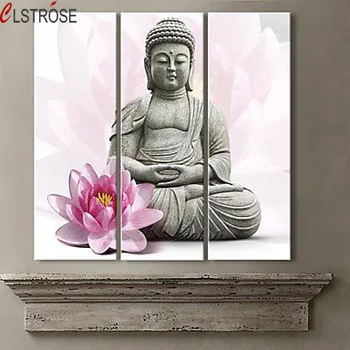 CLSTROSE Sodobne Meditacijo Za Kip Bude Wall Art Platno Slikarstvo Lepa Lotus Ozadju Doma Dekoracijo, Tiskanje Plakatov