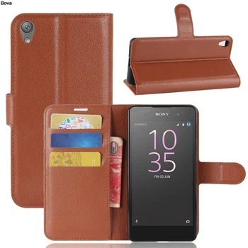 Ohišje za Sony E5 Denarnice Pokrovček za Kartico sim Telefon Primerih za Sony Xperia E5 Pu Usnje Ohišje