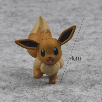 Mini Pokemon Figuric Anime Slika Model Igrača Aipom Flareon Jolteon Litten Marowak Vulpix Abra Squirtle Bulbasaur Sobble