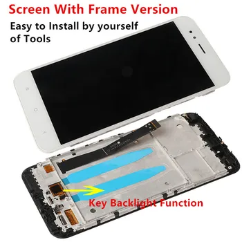 Za Xiaomi Mi A1 LCD Zaslon Preizkušen AAA Zaslon Lcd+Touch Screen s srednjega okvirja Zamenjava za Xiaomi Mi 5X Mi A1 5.5 palčni