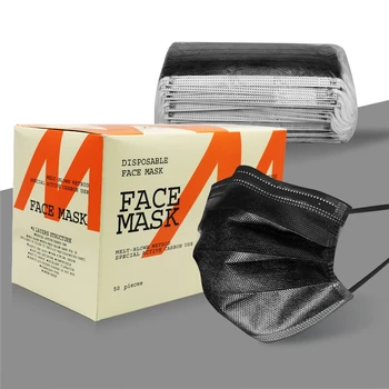Oglje Črno Masko 4 Plasti Filtra Za Odrasle Maske Umetnih, Sintetičnih Vlaken, Prahu Usta Masko Držalo Dihanje Maske