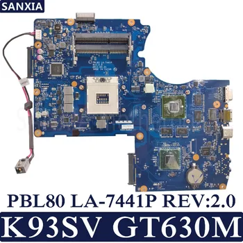KEFU PBL80 LA-7441P REV:2.0 Prenosni računalnik z matično ploščo za ASUS K93SV K93SM K93S K93 Test original mainboard GT630M
