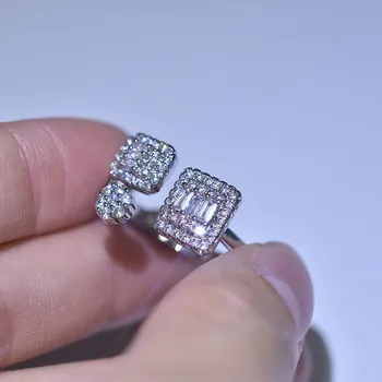 Choucong Izjavo nakit prstan AAAAA cz kamen 925 Sterling srebro Angažiranost, Poročni Bend, Obroči za ženske Stranka Nakit Darilo