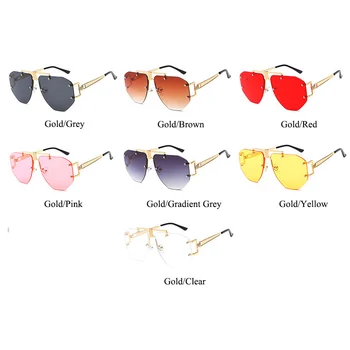 ALOZ MICC Prevelik brez okvirjev za sončna Očala Ženske Ženske Luksuzni Kovinski Punk sončne Očala za Moške blagovne Znamke Design UV400 Očala Oculos Q67